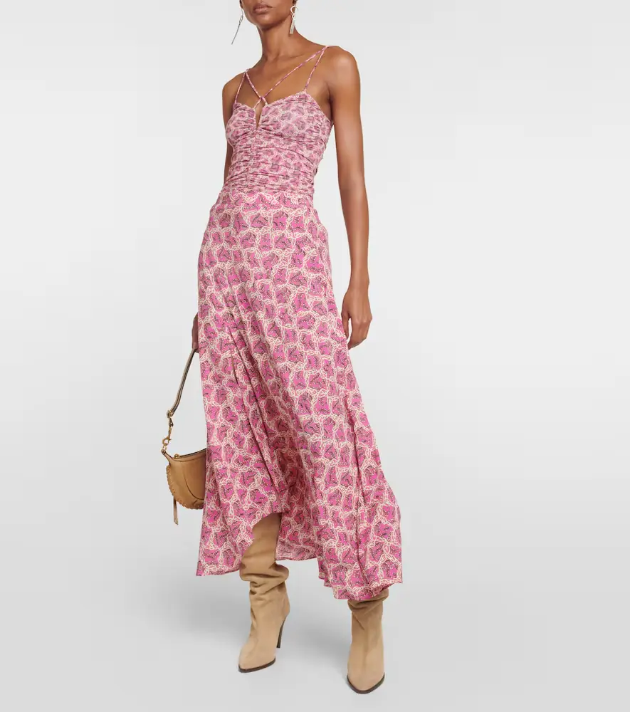 Isabel Marant Leila printed ruched jersey top | Thumbnail 4 Isabel Marant Leila printed ruched jersey top | Thumbnail 4