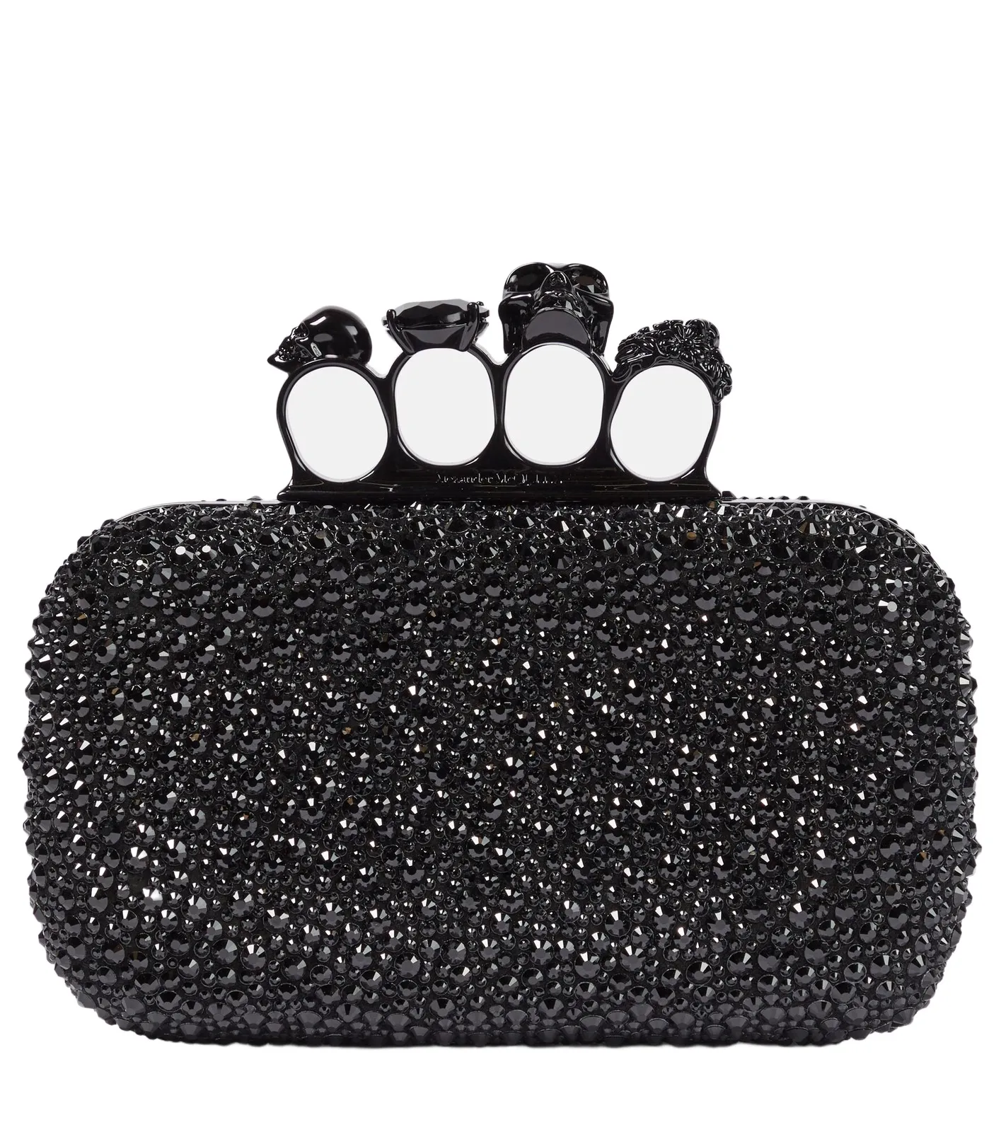Knuckle embellished leather clutch Knuckle embellished leather clutch