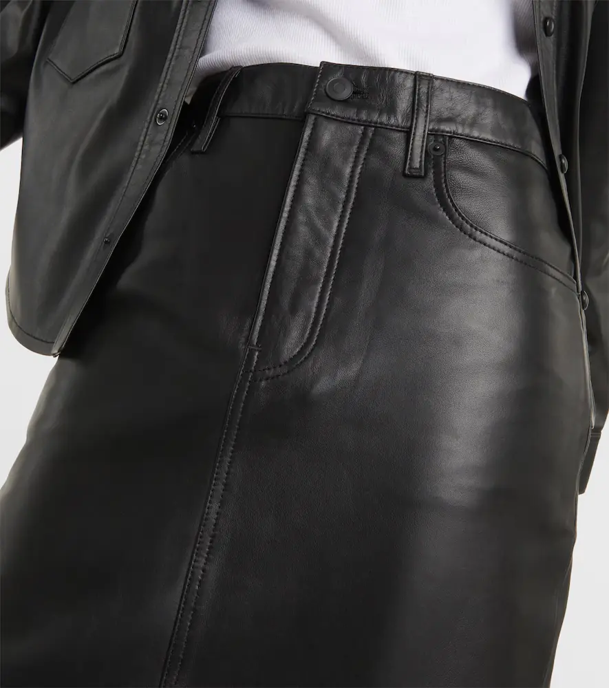 Wardrobe.NYC Wardrobe. NYC Back-slit leather maxi skirt | Thumbnail 3 Wardrobe.NYC Wardrobe. NYC Back-slit leather maxi skirt | Thumbnail 3