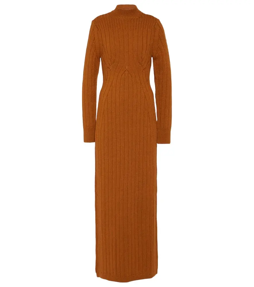 Dries Van Noten Teagan cable-knit wool maxi dress