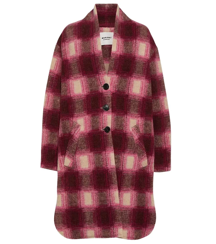 Marant Etoile Gabriel checked wool-blend coat | Image 1 Marant Etoile Gabriel checked wool-blend coat | Image 1