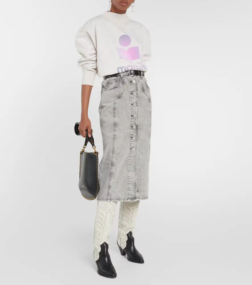 Marant Étoile Vandy denim midi skirt | Thumbnail 3