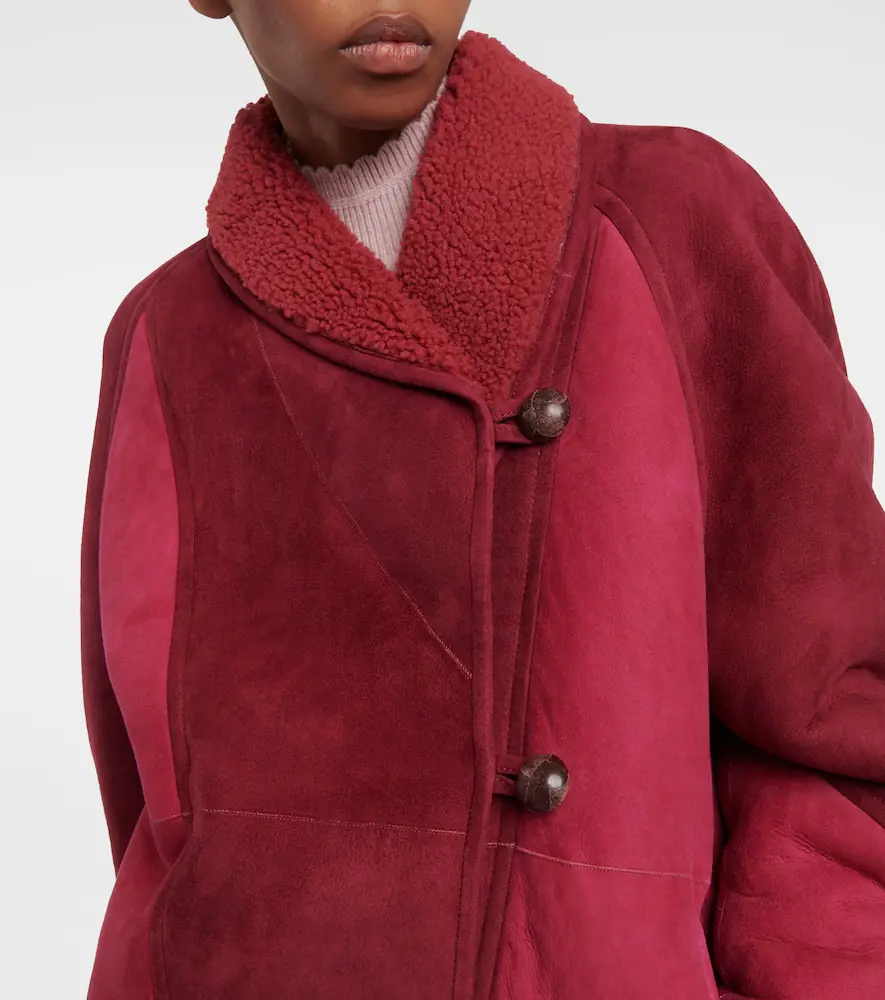 Marant Étoile Abeni shearling-lined suede jacket | Thumbnail 3