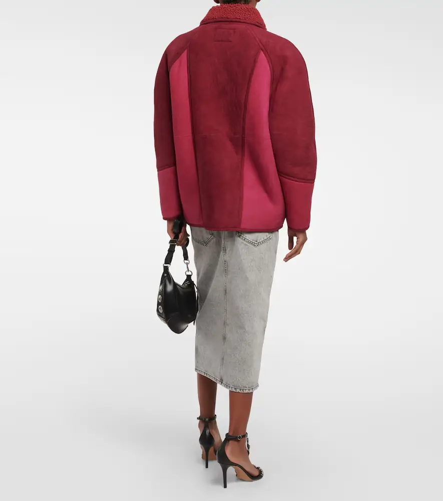 Marant Étoile Abeni shearling-lined suede jacket | Thumbnail 5