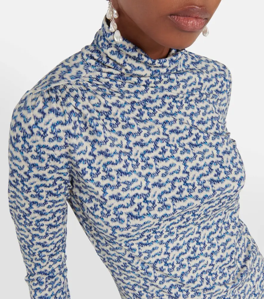 Marant Étoile Lou printed jersey turtleneck top | Thumbnail 4