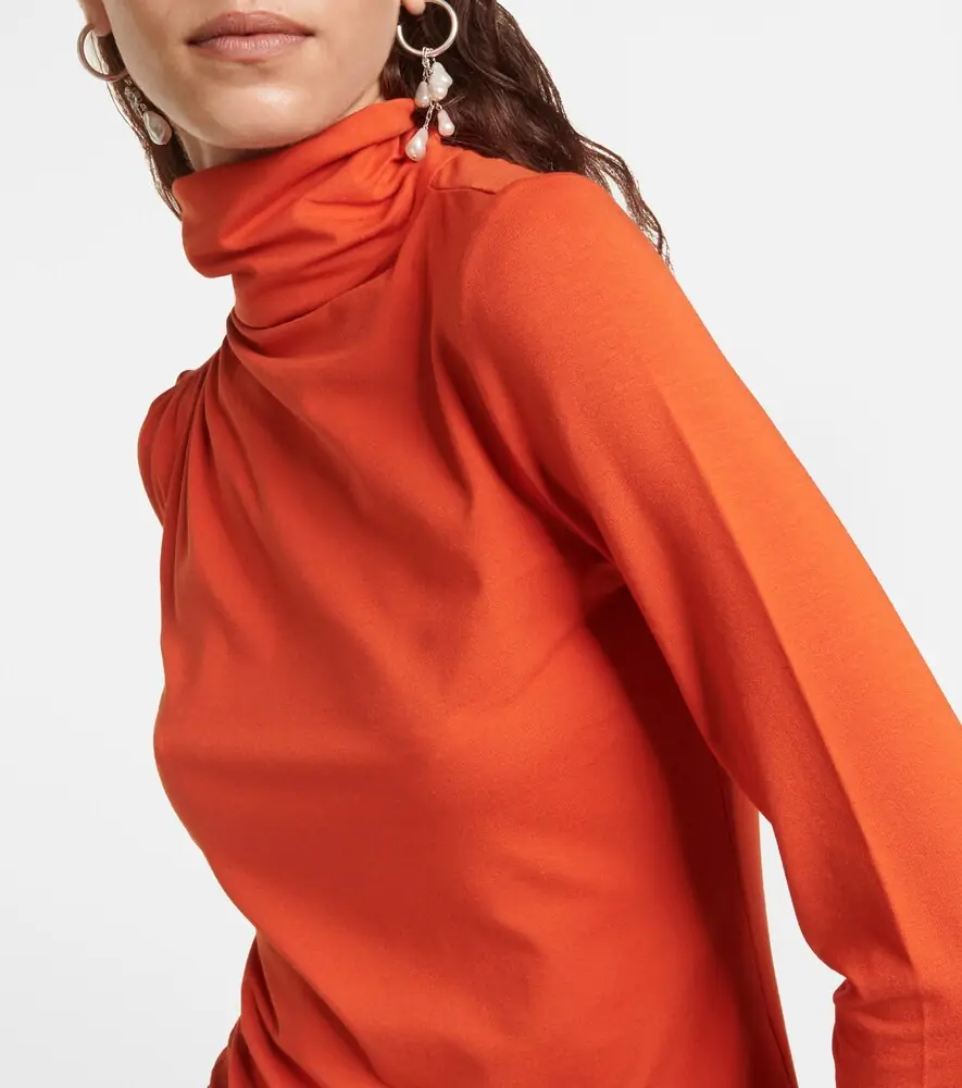 Marant Étoile Lou gathered jersey turtleneck top | Thumbnail 4