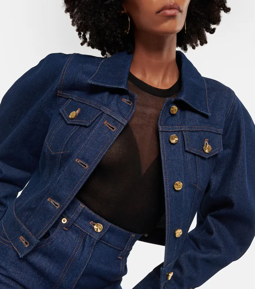 Nina Ricci Cropped denim jacket | Thumbnail 2 Nina Ricci Cropped denim jacket | Thumbnail 2