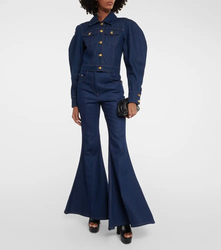 Nina Ricci Cropped denim jacket | Thumbnail 4 Nina Ricci Cropped denim jacket | Thumbnail 4