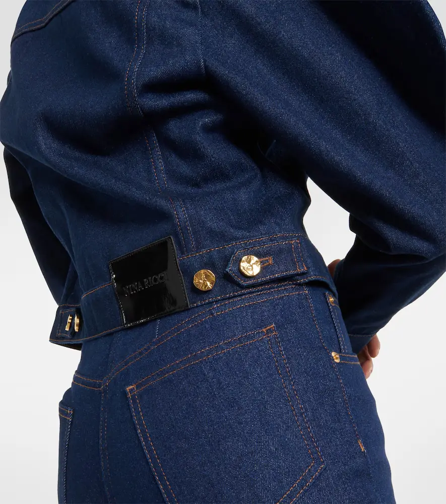 Nina Ricci Cropped denim jacket | Thumbnail 5 Nina Ricci Cropped denim jacket | Thumbnail 5
