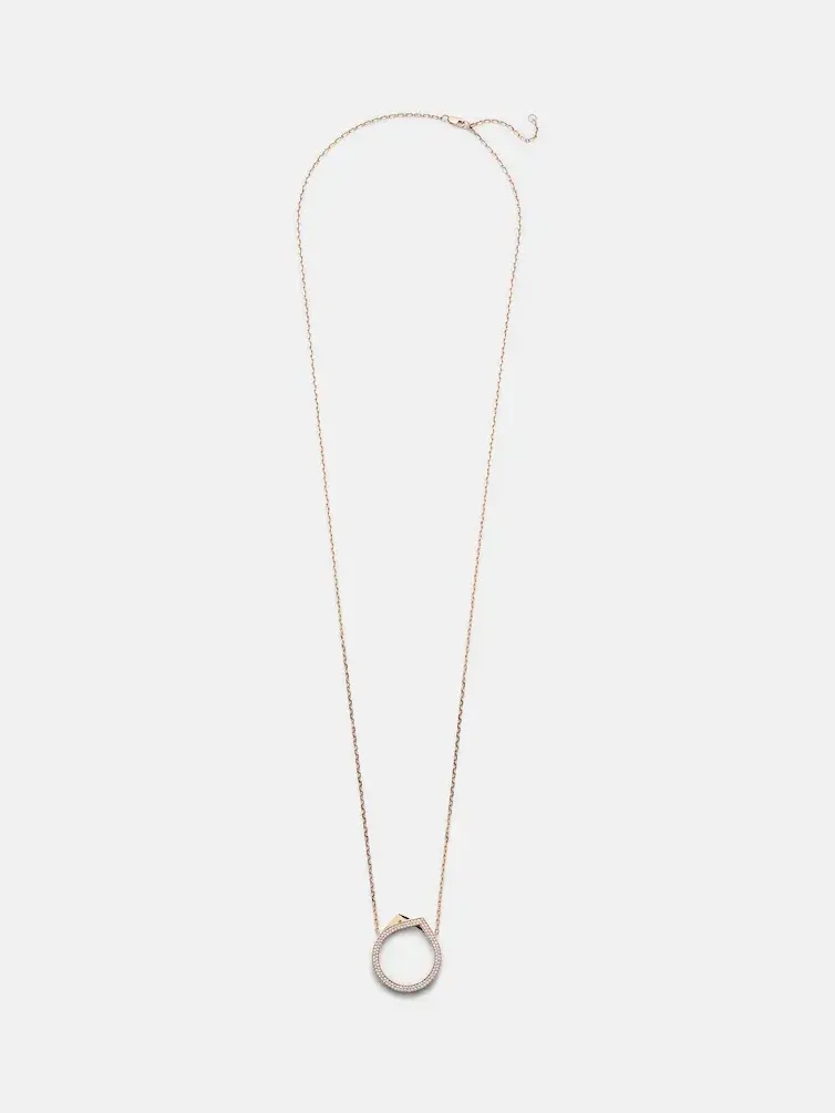 Antifer 18kt rose gold pendant necklace with diamonds