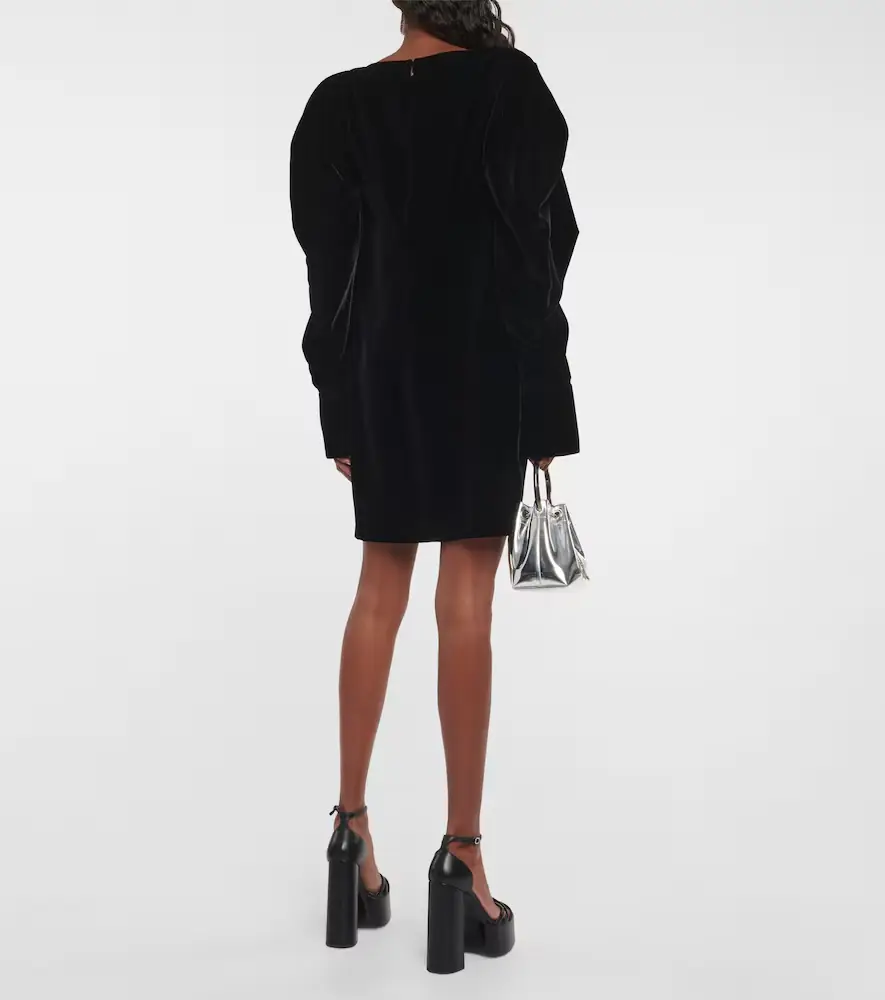 Nina Ricci Puff-sleeve velvet minidress | Thumbnail 5