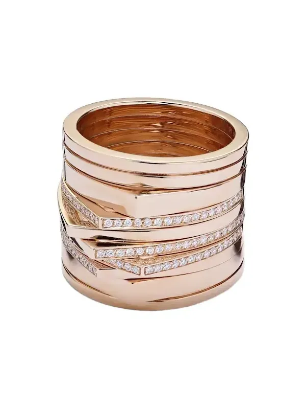 Antifer 18kt rose gold ring with diamonds
