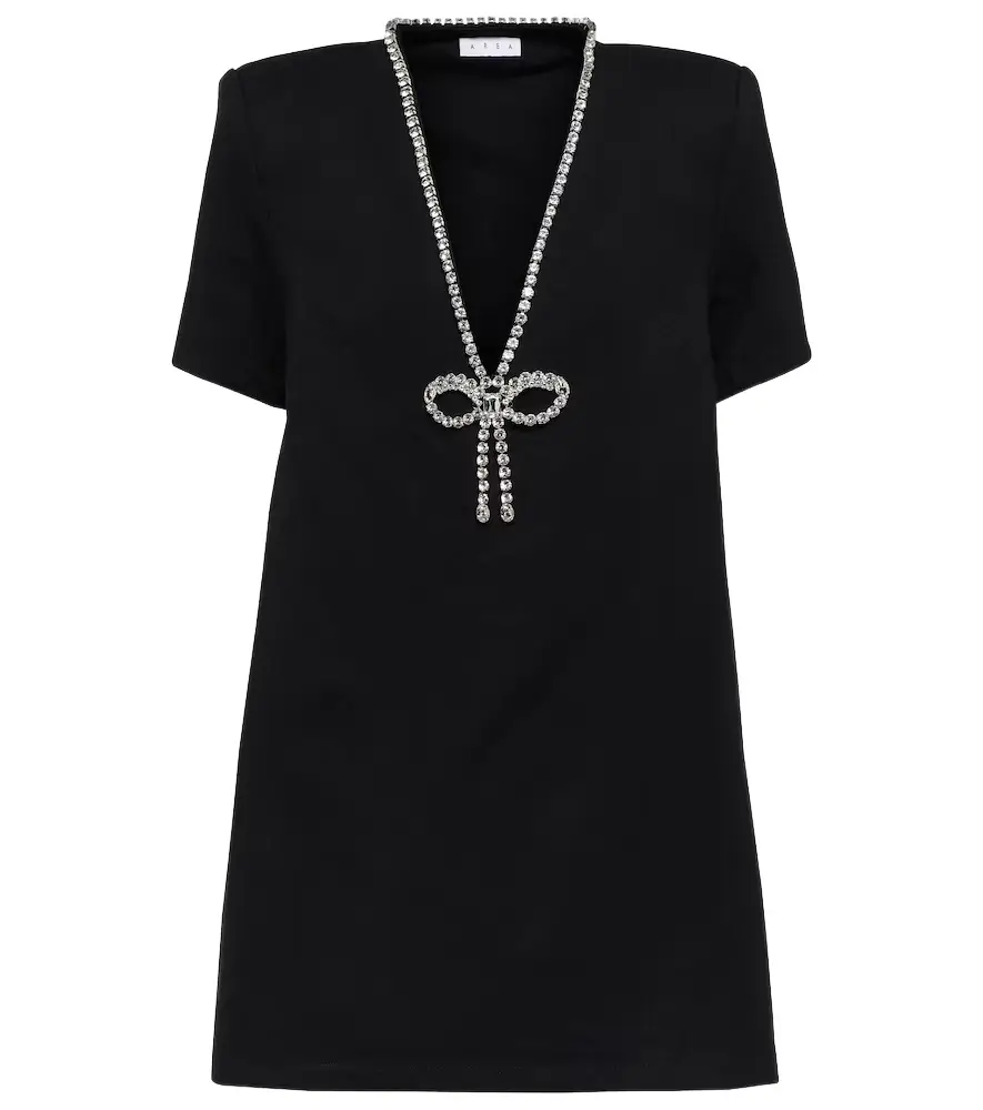 Area Crystal bow jersey t-shirt dress | Image 1 Area Crystal bow jersey t-shirt dress | Image 1