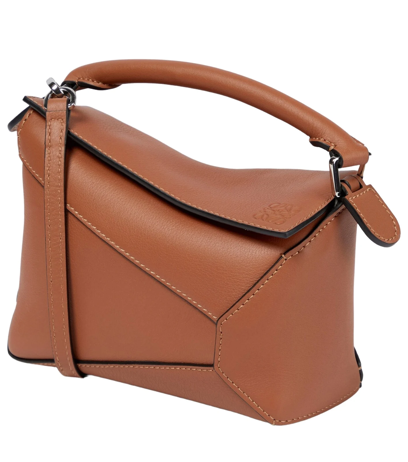 Puzzle Edge Mini leather top-handle bag