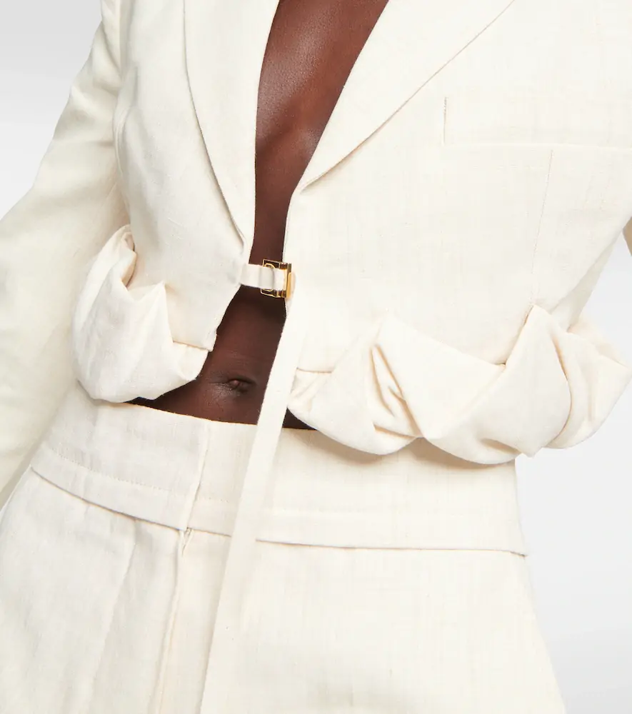 Jacquemus La Croissant linen-blend jacket | Thumbnail 3