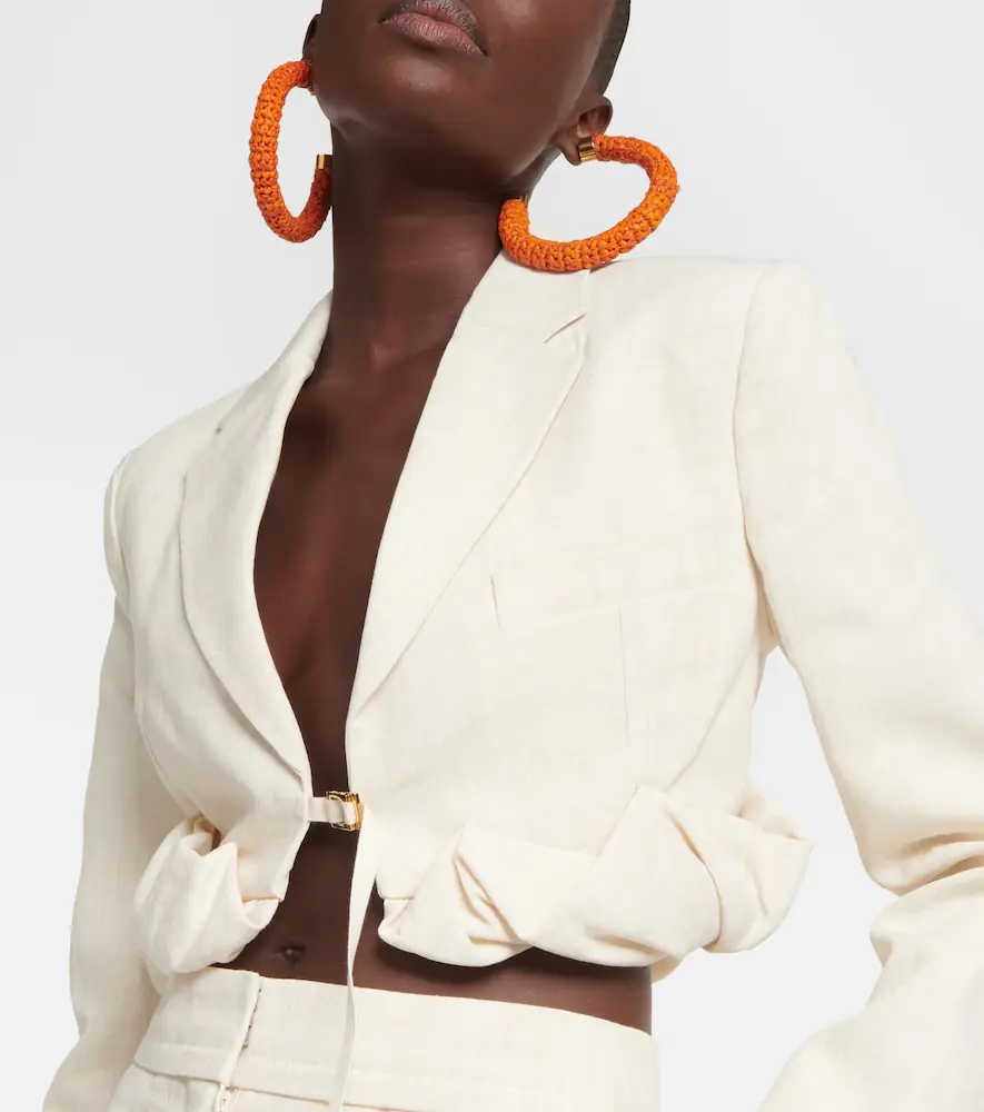 Jacquemus La Croissant linen-blend jacket | Thumbnail 6