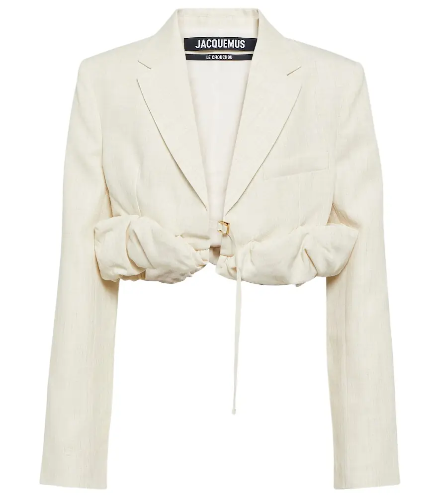 La Croissant linen-blend jacket La Croissant linen-blend jacket