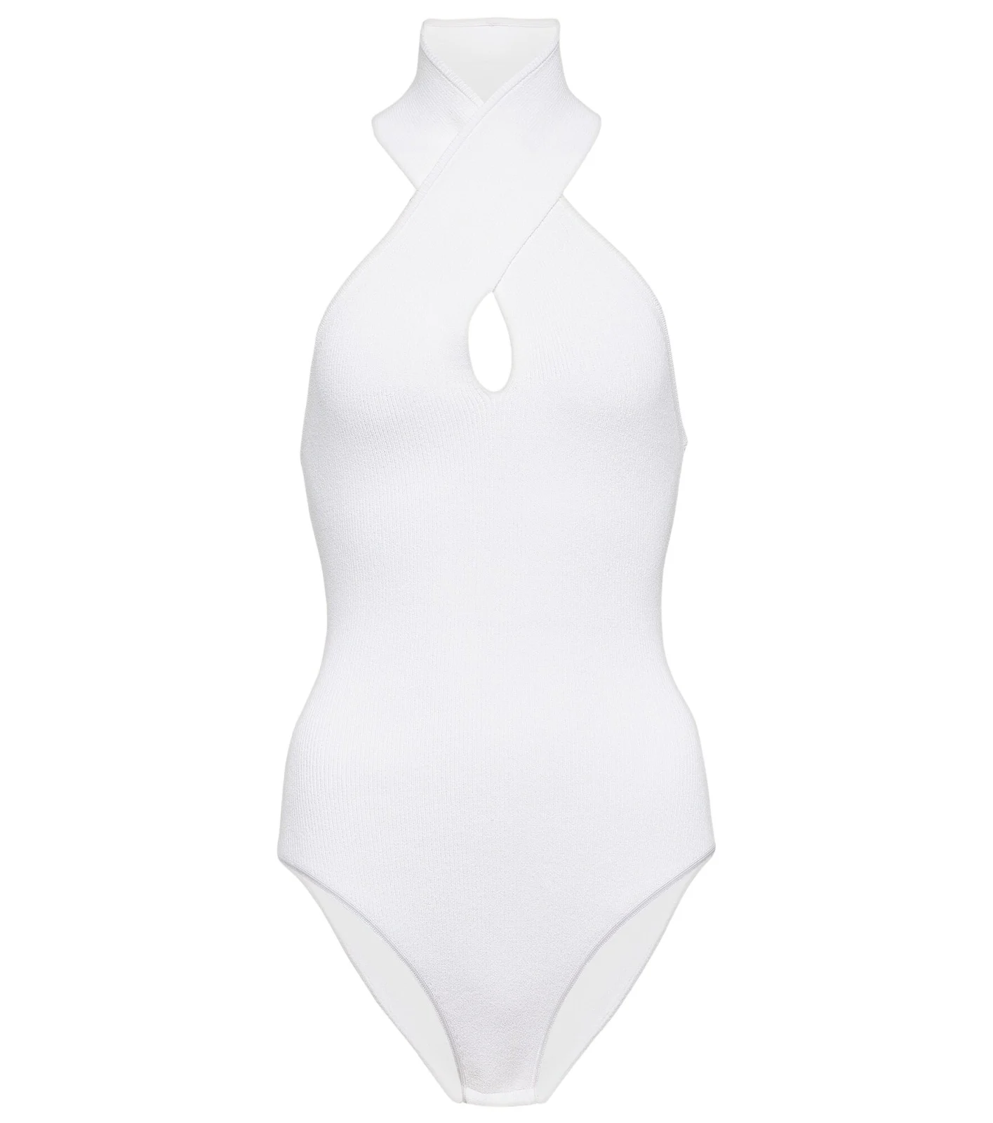 ALAÏA Ribbed-knit halterneck bodysuit