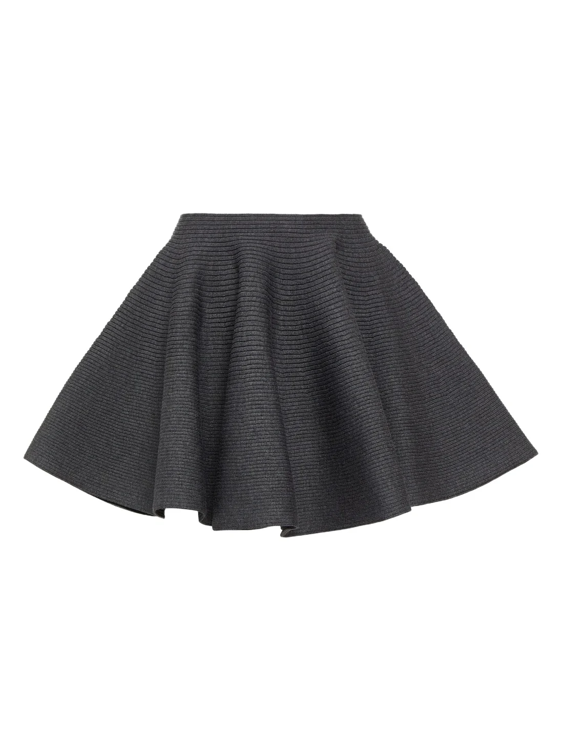 Ribbed-knit wool-blend miniskirt