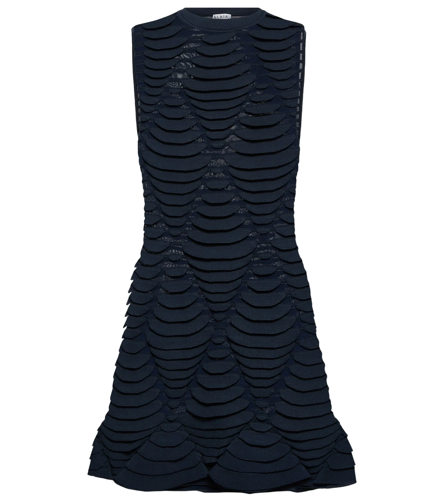 ALAÏA Snake-effect knit minidress