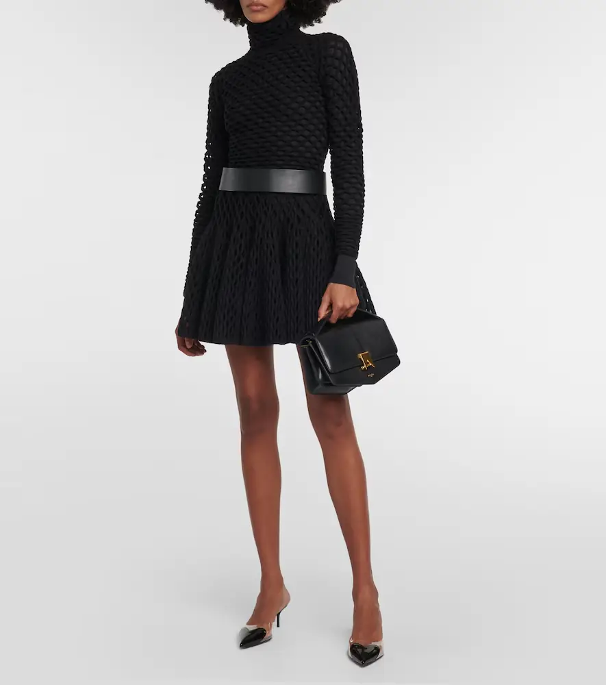 Alaïa Alaïa Open-knit turtleneck top | Thumbnail 4
