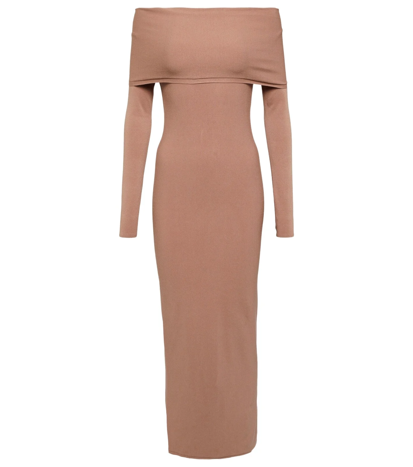Alaïa Off-shoulder jersey midi dress Alaïa Off-shoulder jersey midi dress