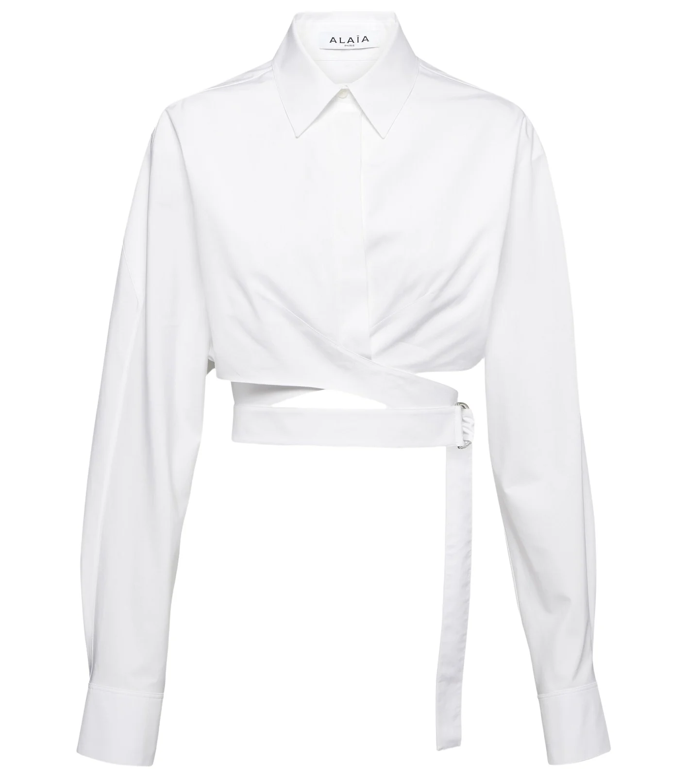 Alaïa Cropped cotton poplin shirt