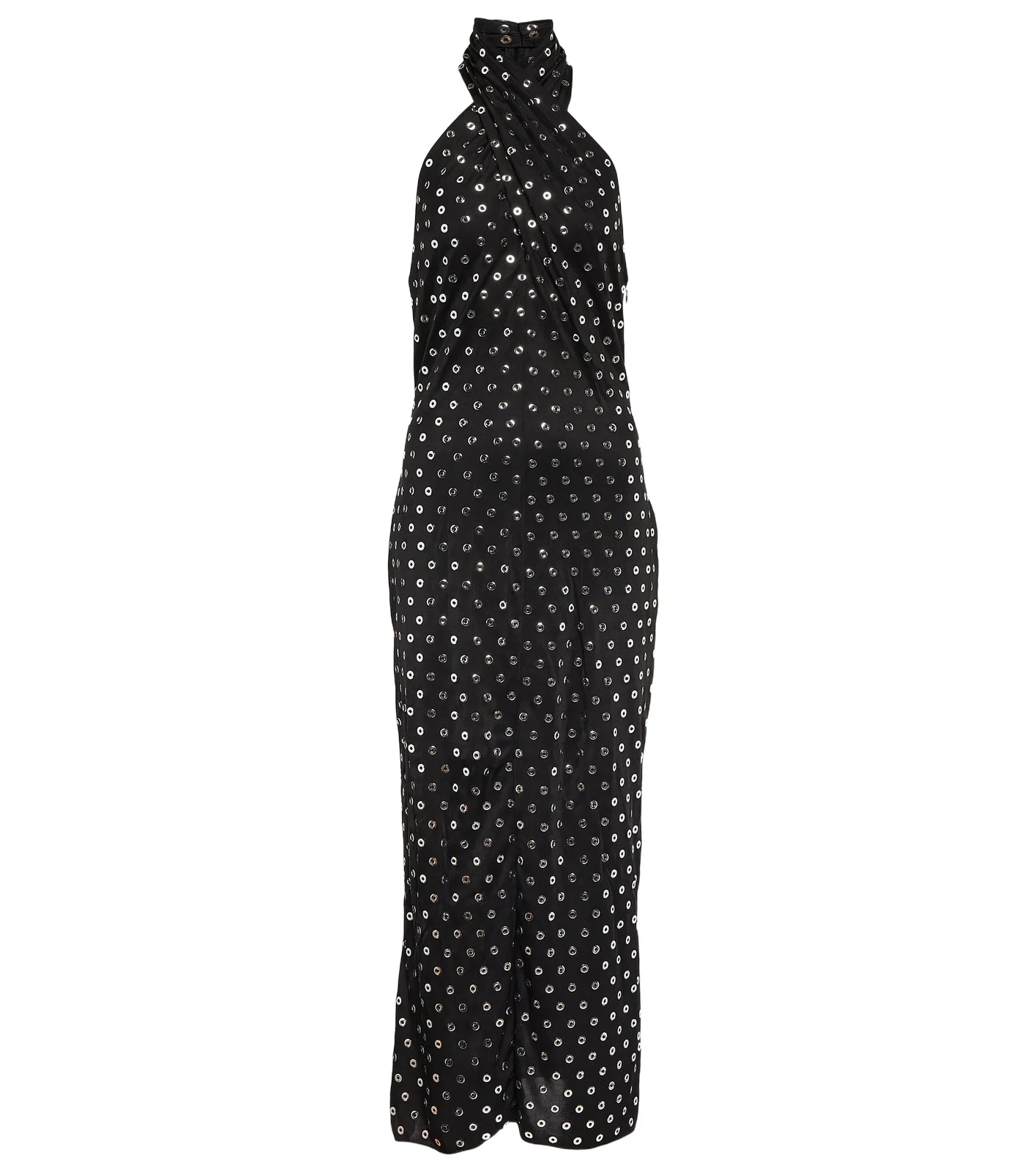 Embellished halterneck midi dress