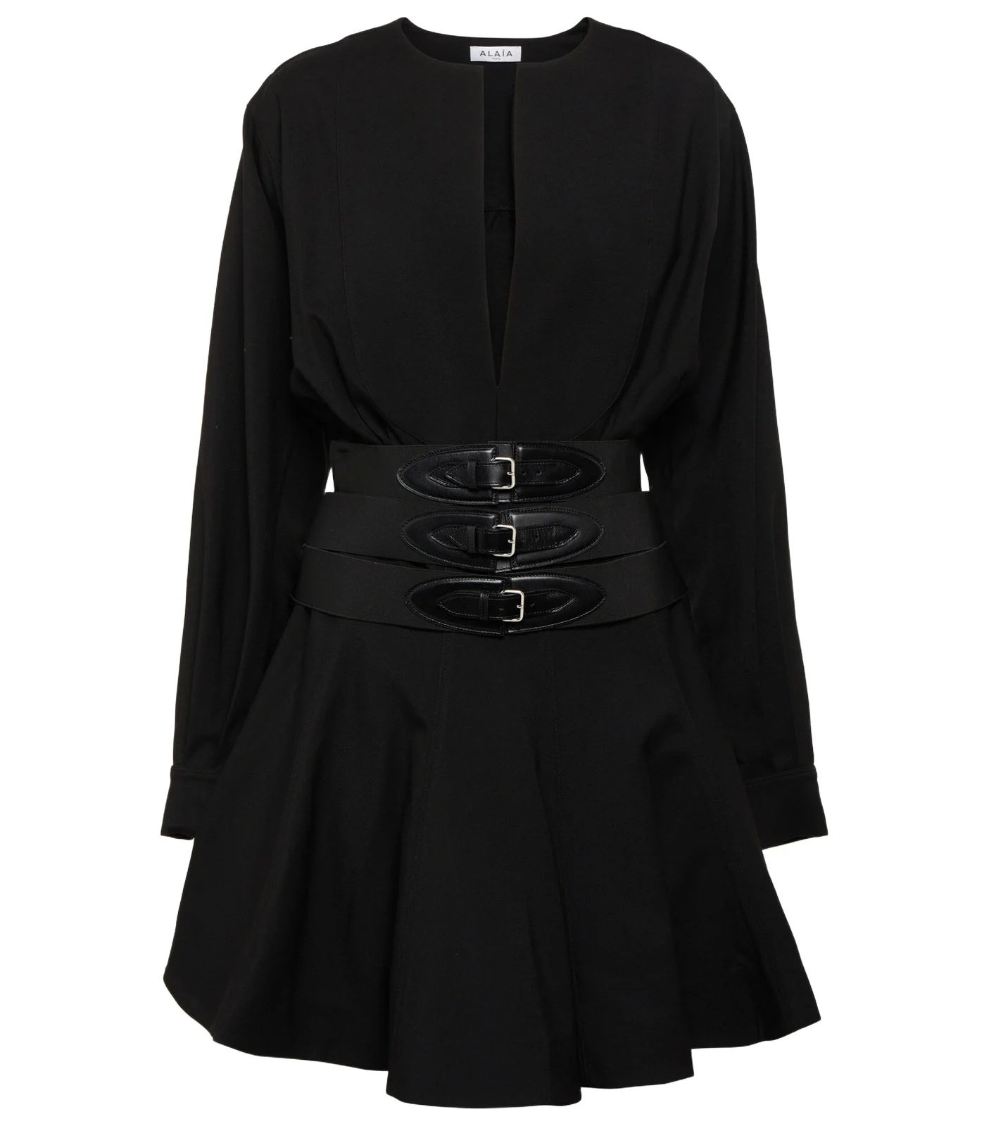 ALAÏA Belted wool minidress ALAÏA Belted wool minidress