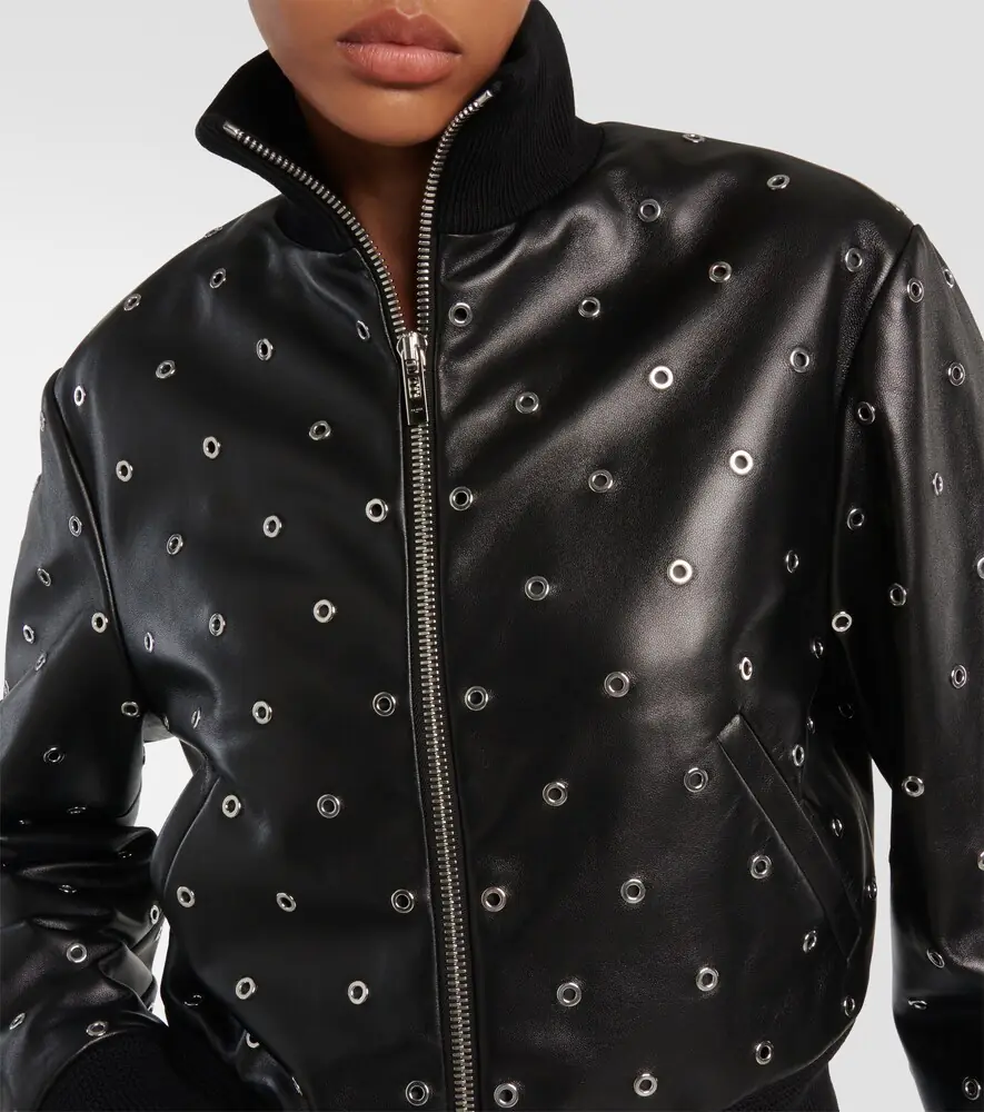 Alaïa Alaïa Studded leather bomber jacket | Thumbnail 4 Alaïa Alaïa Studded leather bomber jacket | Thumbnail 4