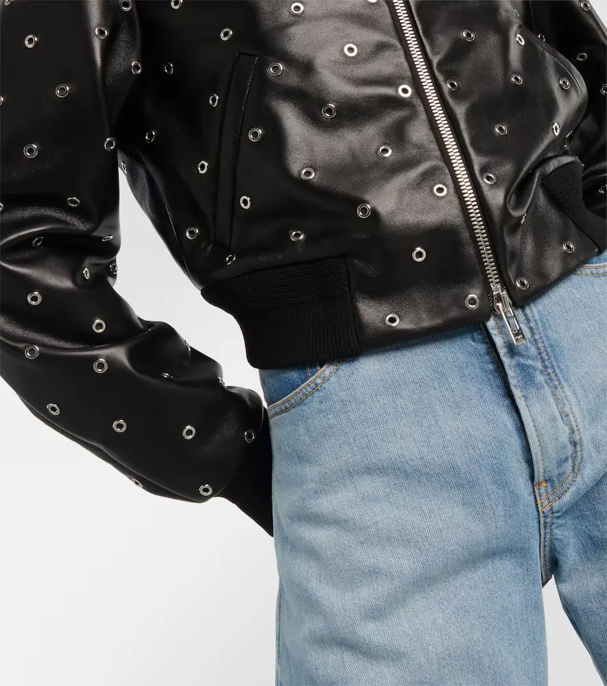 Alaïa Alaïa Studded leather bomber jacket | Thumbnail 5 Alaïa Alaïa Studded leather bomber jacket | Thumbnail 5