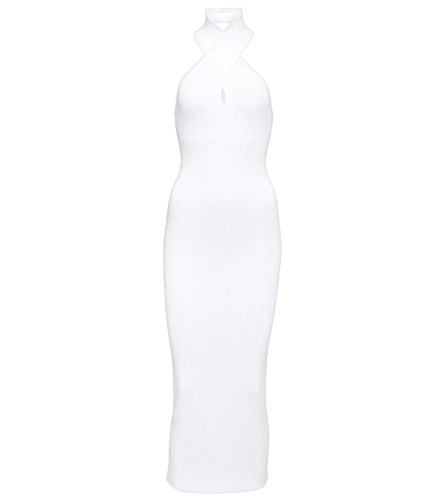 ALAÏA Halterneck bodycon midi dress