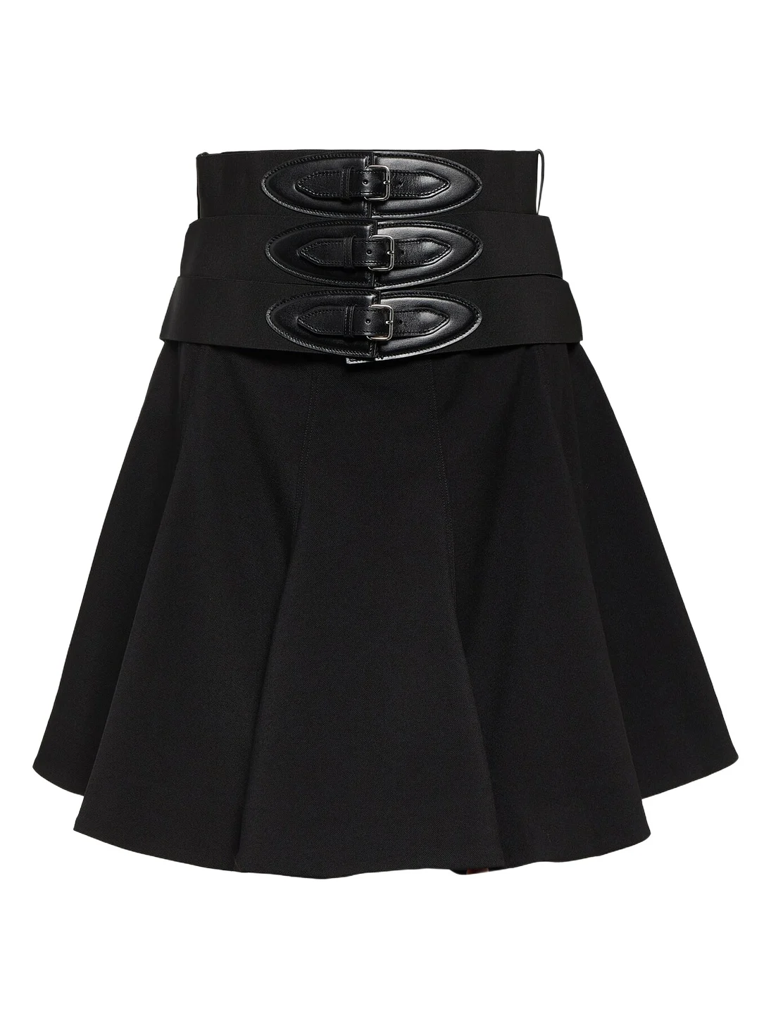 Belted wool miniskirt Belted wool miniskirt