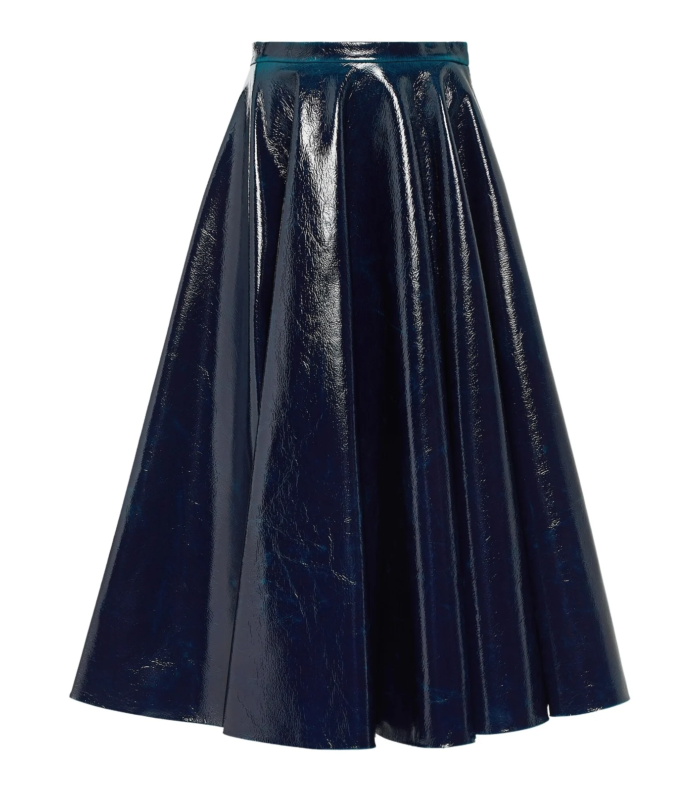 Coated wool-blend midi skirt Coated wool-blend midi skirt
