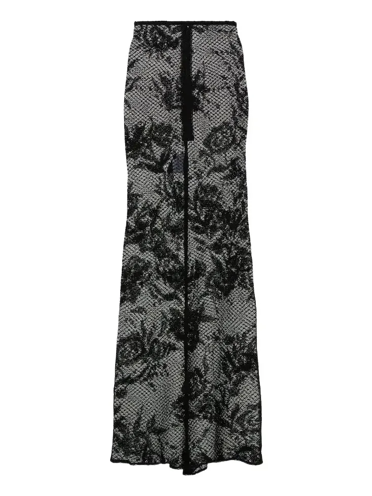 Alaïa Floral mesh maxi skirt Alaïa Floral mesh maxi skirt