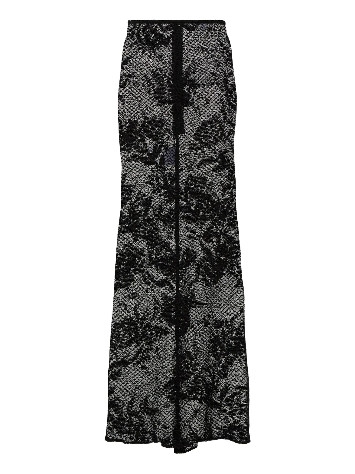 ALAÏA ALAÏA Floral mesh maxi skirt