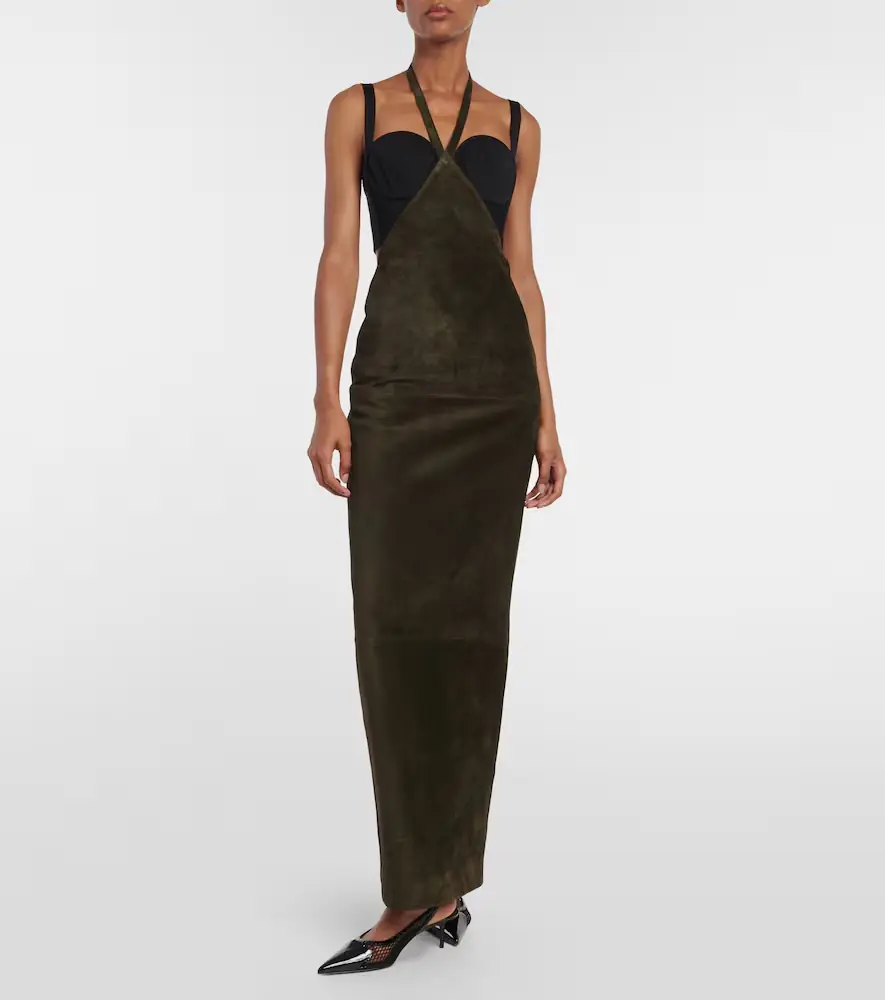 Alaïa Alaïa Suede maxi skirt | Thumbnail 2 Alaïa Alaïa Suede maxi skirt | Thumbnail 2