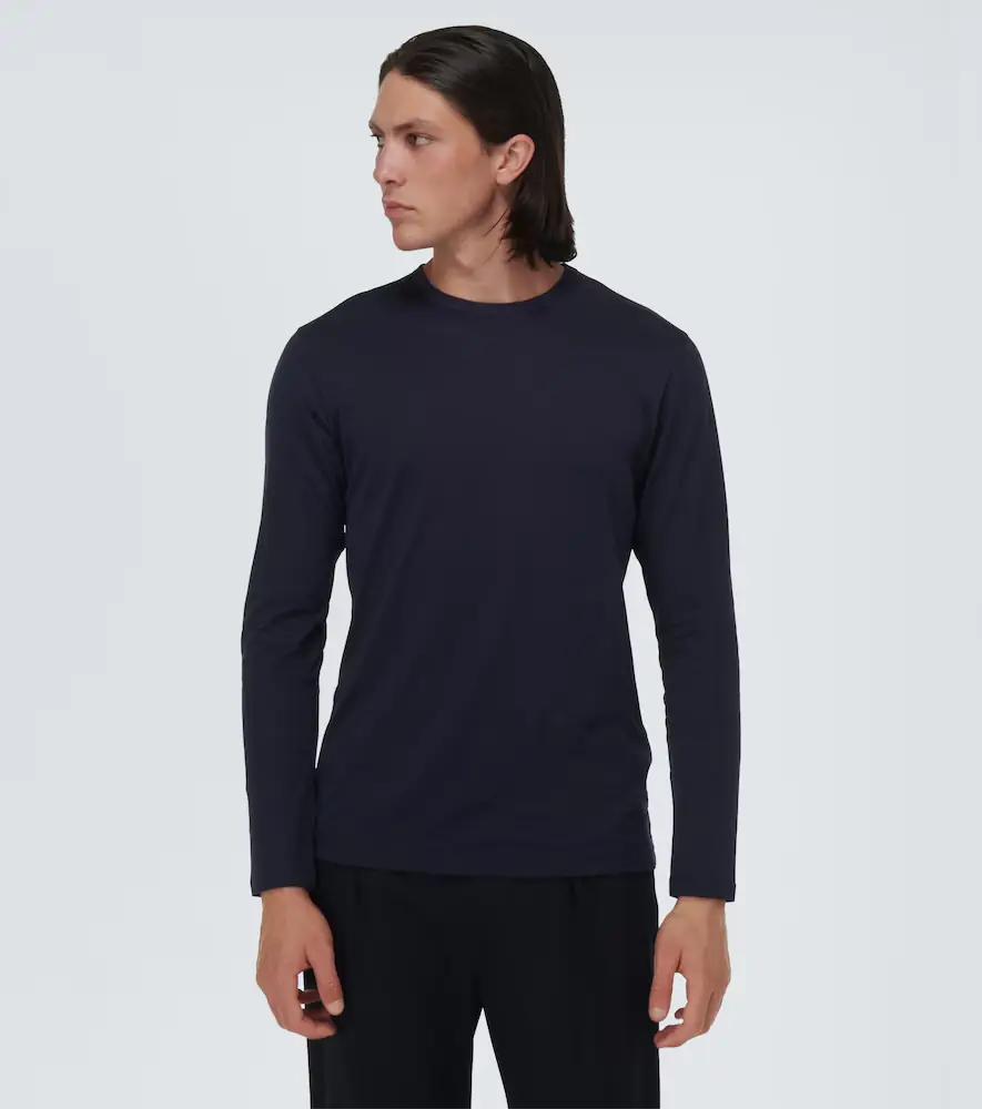 Sunspel Classic long sleeve cotton T-shirt | Thumbnail 2