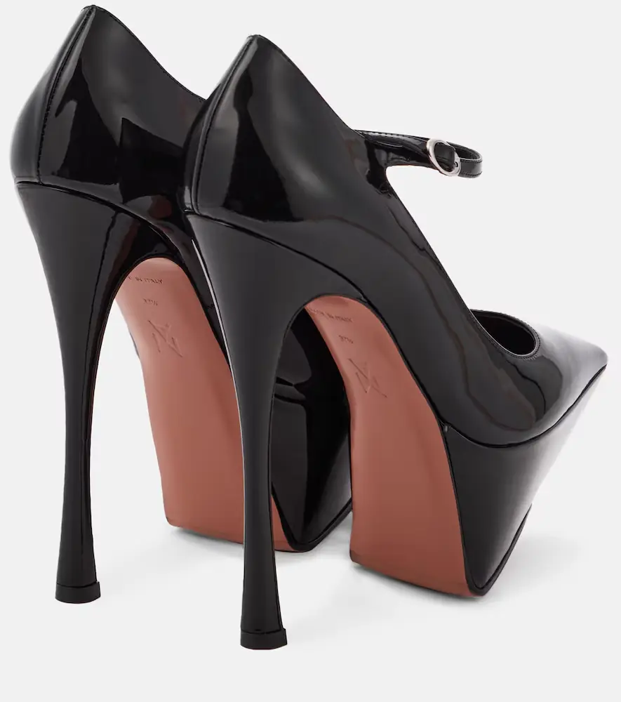 Amina Muaddi Yigit patent leather platform pumps | Thumbnail 4 Amina Muaddi Yigit patent leather platform pumps | Thumbnail 4