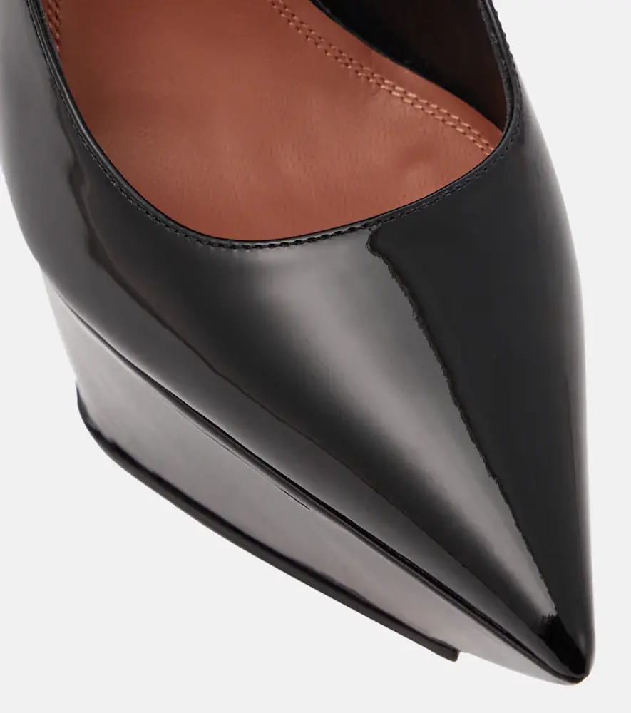 Amina Muaddi Yigit patent leather platform pumps | Thumbnail 5 Amina Muaddi Yigit patent leather platform pumps | Thumbnail 5