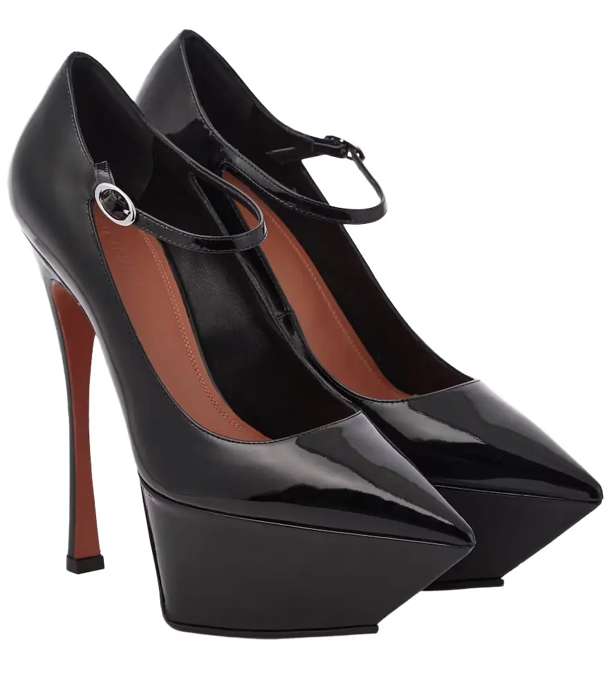 Amina Muaddi Yigit patent leather platform pumps | Image 1 Amina Muaddi Yigit patent leather platform pumps | Image 1