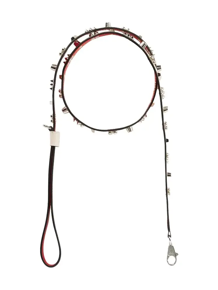 Loubileash spiked leather dog leash Loubileash spiked leather dog leash