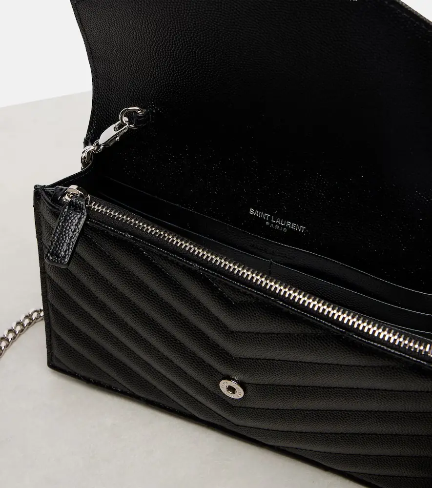 Saint Laurent Cassandre matelassé envelope leather wallet on chain | Thumbnail 2 Saint Laurent Cassandre matelassé envelope leather wallet on chain | Thumbnail 2