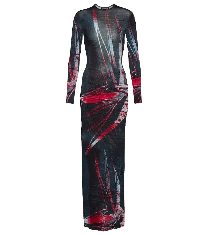 Louisa Ballou Printed jersey maxi dress