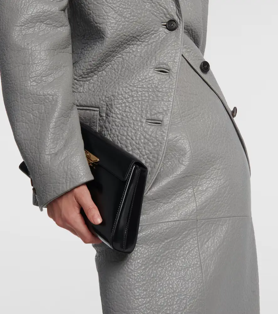 Prada High-rise leather pencil skirt | Thumbnail 4