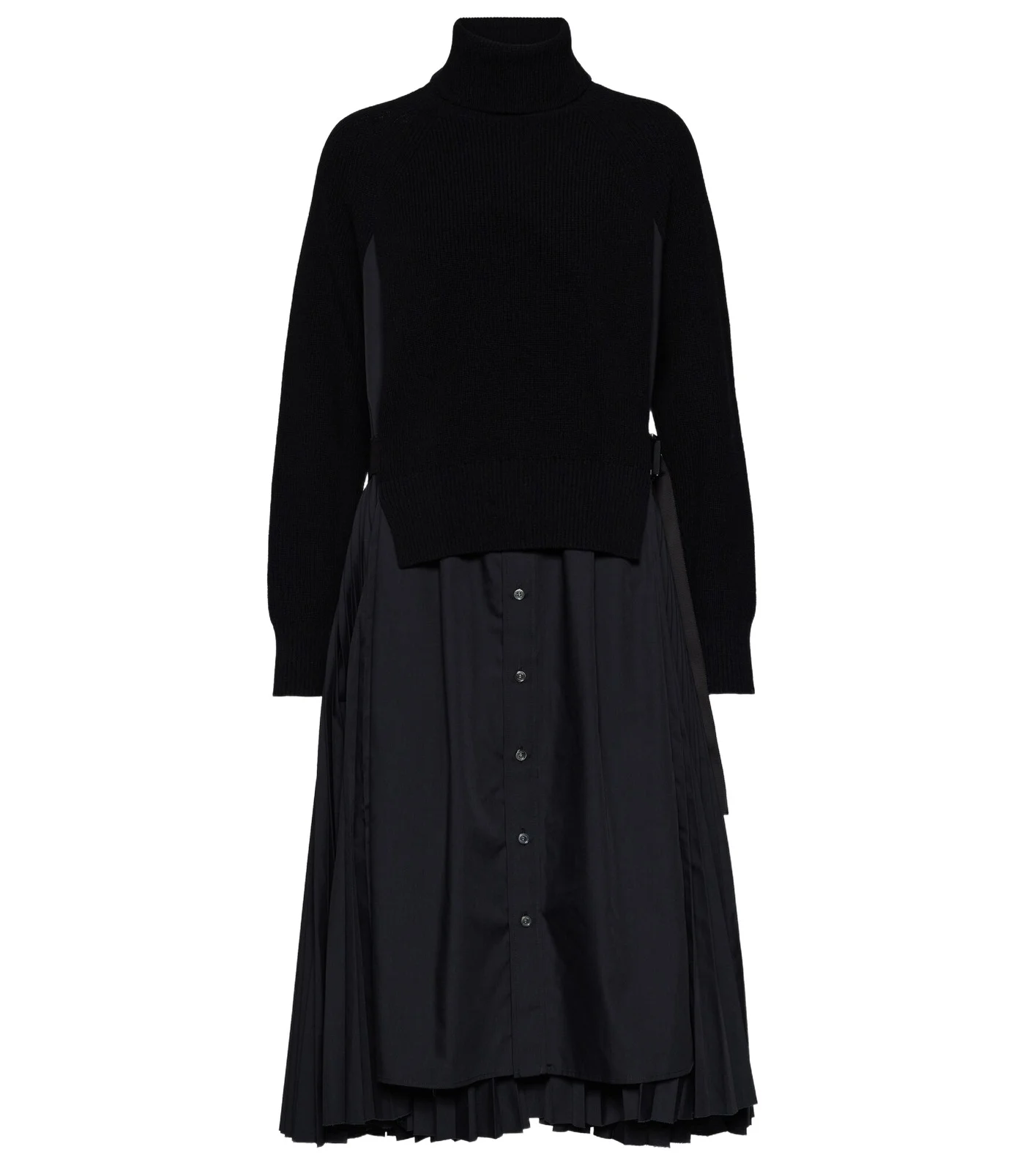 Turtleneck midi dress