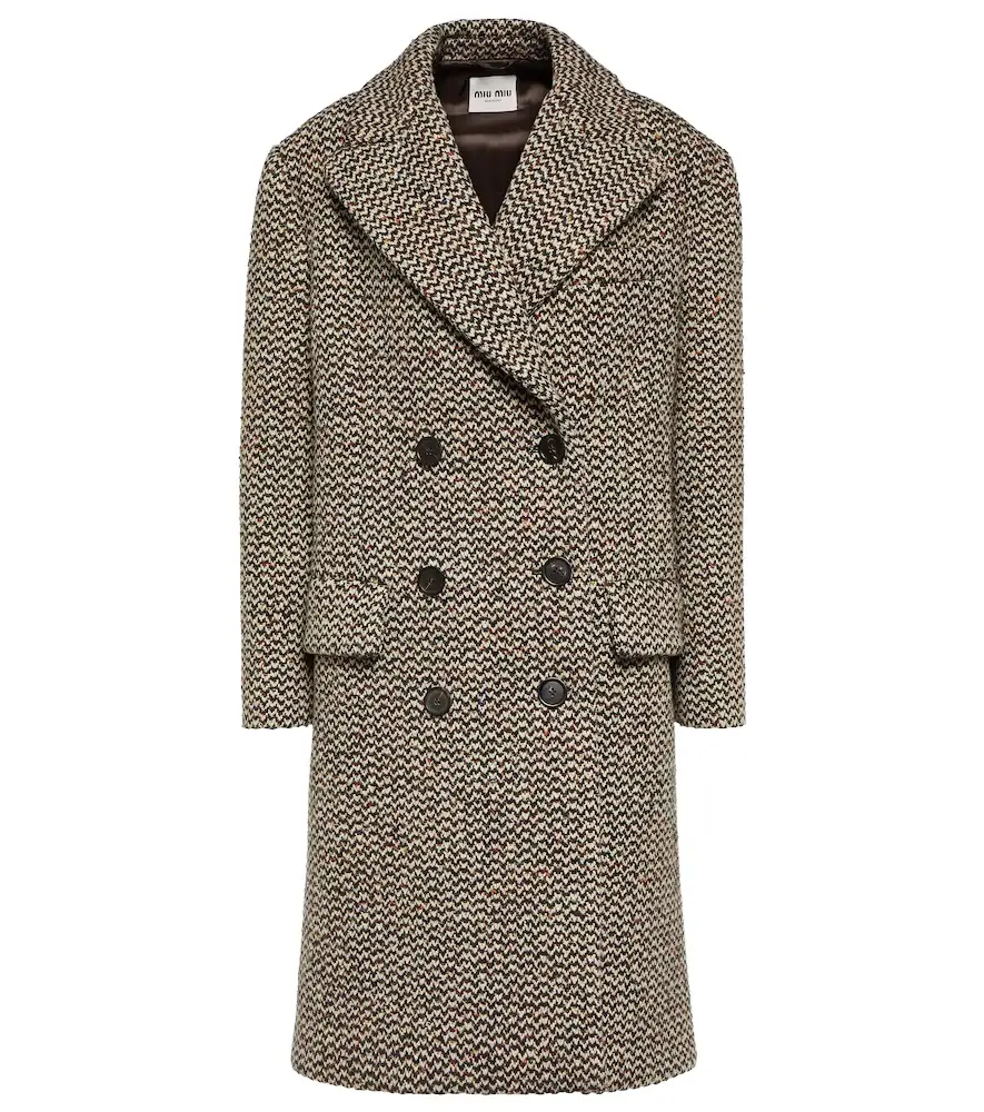 Miu Miu Wool and silk-blend bouclé coat | Image 1 Miu Miu Wool and silk-blend bouclé coat | Image 1