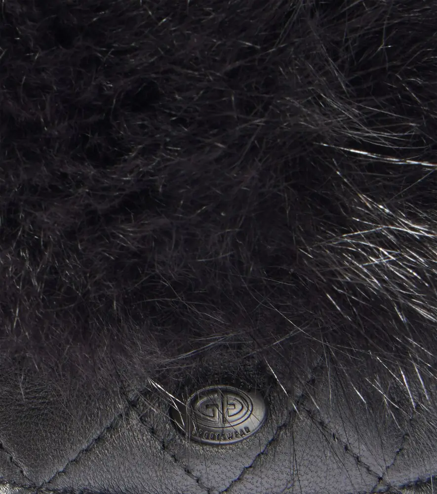 Goldbergh Hill faux shearling and leather mittens | Thumbnail 2