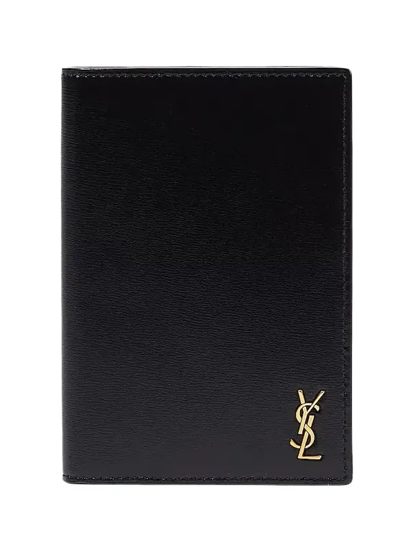 Saint Laurent Tiny Cassandre leather passport holder