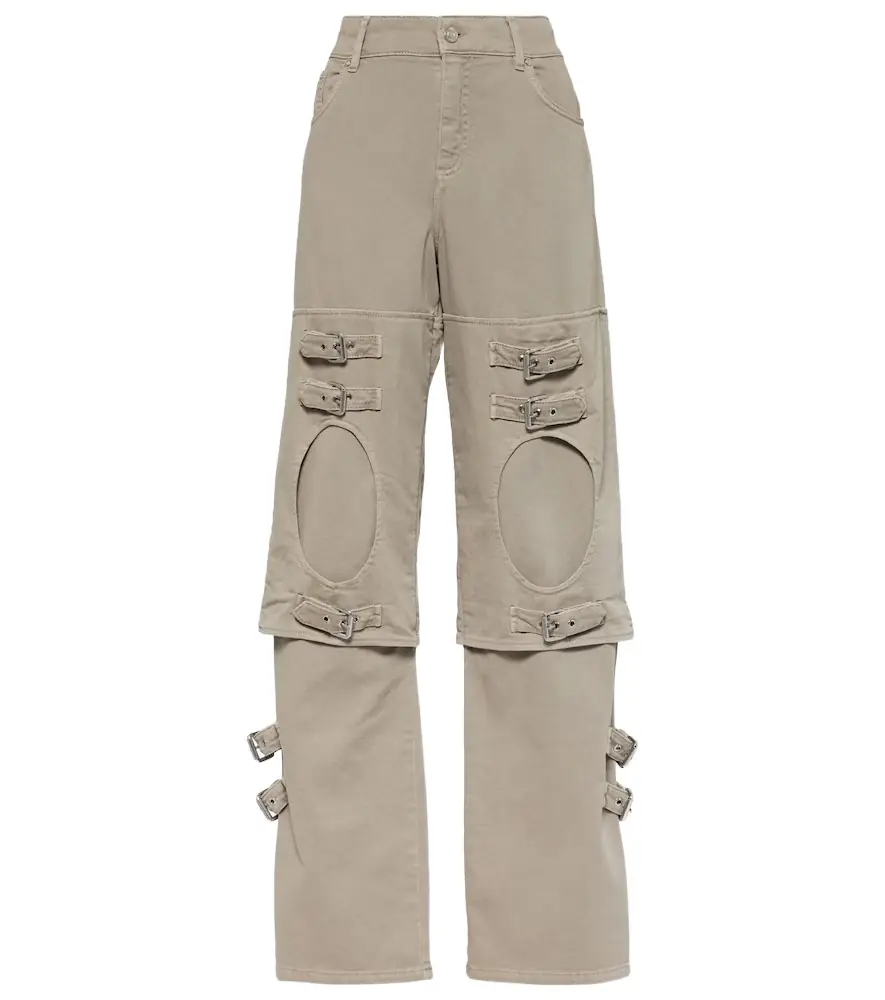 BLUMARINE Cutout mid-rise boyfriend jeans